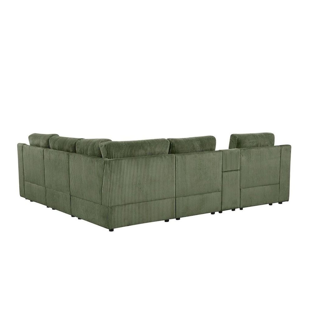 8-Piece Contemporary Modular Sectional Sofa with Storage and Cupholders