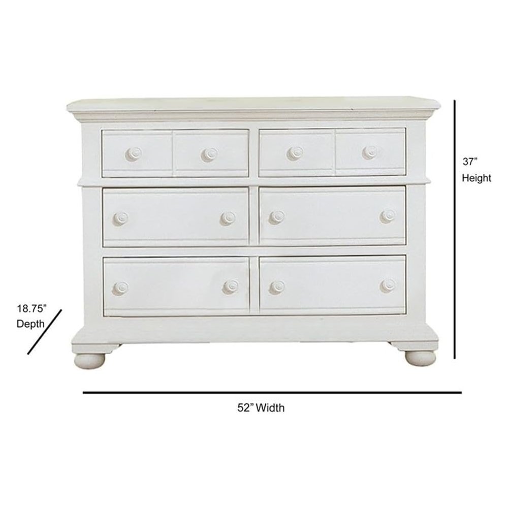 Cottage Traditions Double Dresser with Mirror – White Cottage