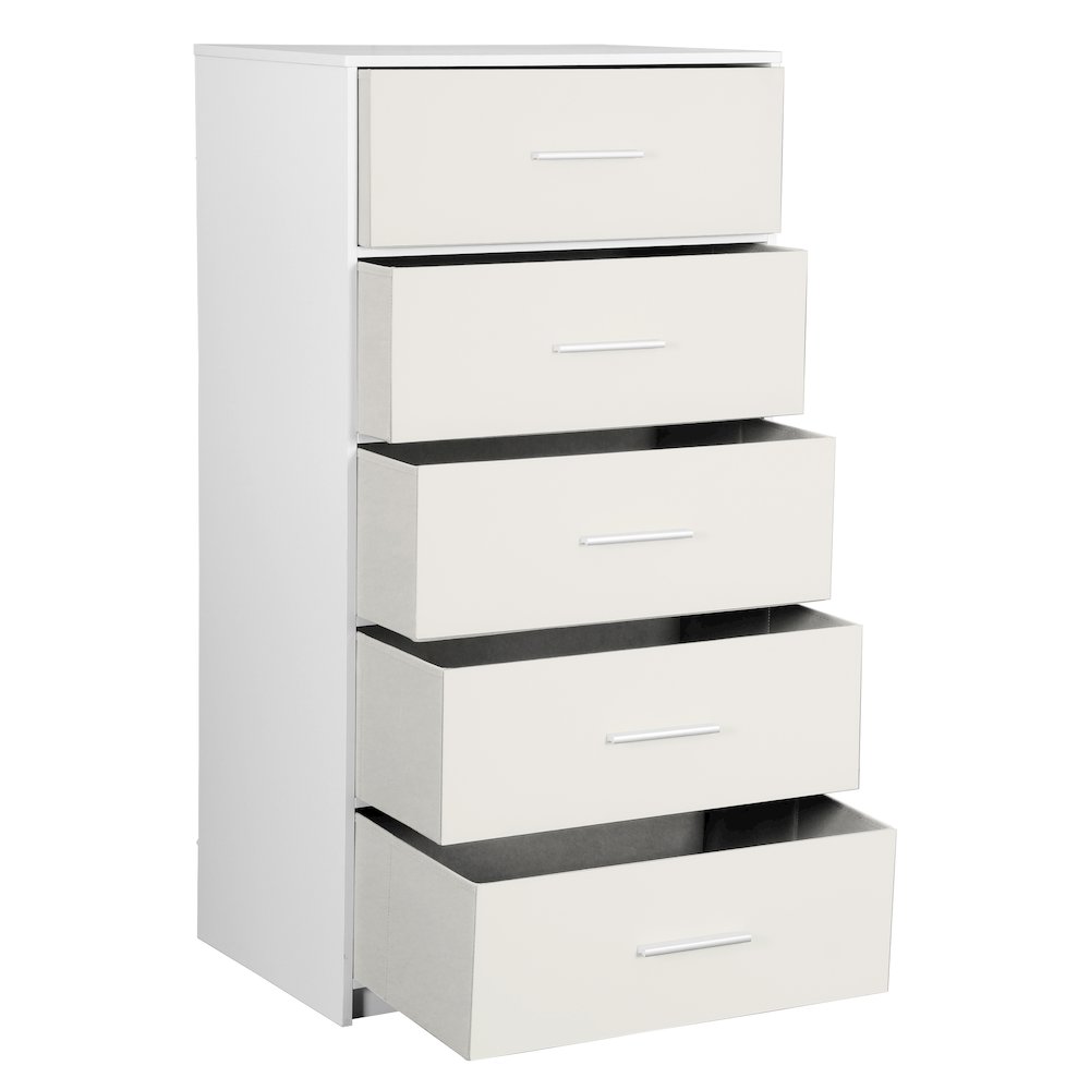5-Drawer Dresser with Large Fabric Drawers