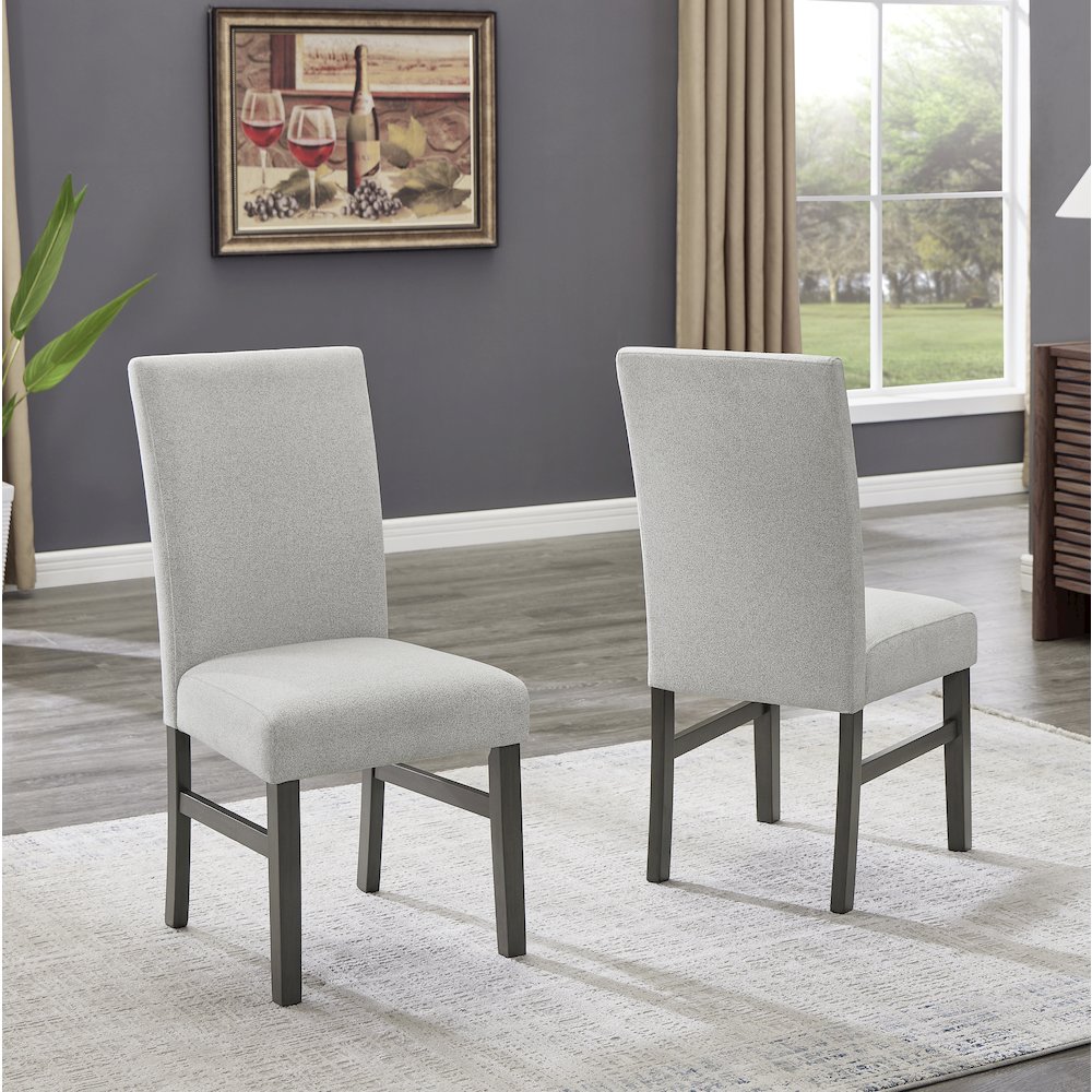 Selena 5-Piece 60″ Gray Faux Marble Dining Set – Rectangular Table with 4 Chairs