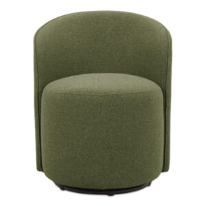 The Sylvie outdoor swivel dining chair harmoniously blends indoor comfort and outdoor practicality in alfresco dining. The sleek aluminum frame