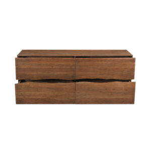 contemporary aesthetic resonates through its use of live-edge detail on solid Acacia