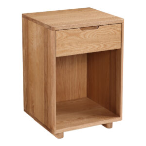 beautiful storage for the bedroom. Minimalism is captured naturally with the Osamu nightstand in solid white oak. Open for more
