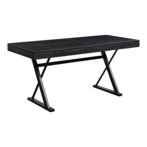 the Profecto desk's solid ash construction and trestle steel frame illustrate the minimalist lifestyle movement and novel choice for investing in timeless home office design. Ideal for studies