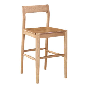 upright seating without crowding the counter. A scratch-resistant surface handles daily use with ease