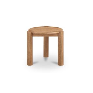 Built to round things out. A solid oak top with a smooth bullnose edge meets four sculptural column legs in a bold joinery detail that’s all craft and confidence. The legs add weight and definition to the rounded form