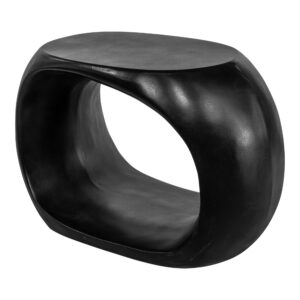 part sculpture—the Albers Outdoor Stool keeps things interesting. Its low-profile oval top and sculptural base bring a graphic