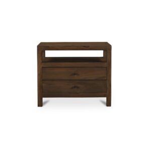 Open shelf. Closed drawers. All sorted. With three soft-close drawers and an open shelf