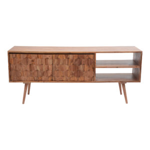 meet restraint. The O2 TV cabinet blends mid-century modern character with a clean