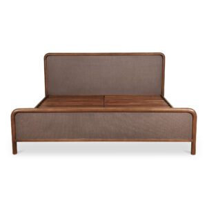 the tonal woven soft rush headboard and footboard add texture while complementing the solid mango wood construction of the Rye collection. More commonly recognized as Tatami-omote