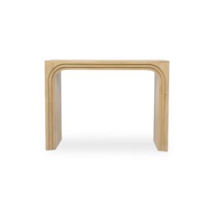 Three arches. One statement. Berkley’s solid oak frame leans modern and rectilinear