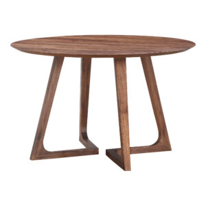 the Godenza Dining Table's mid-century modern design gives your dining room a subtle sophistication. Its round table design makes the most of smaller dining space