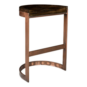 the Bancroft Counter Stool gives a modern edge to the rustic wooden seat. A strong iron base gives and airy feel to your bar area