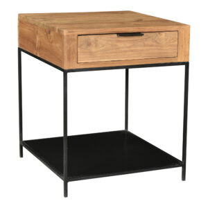 the Joliet Side Table brings a contemporary edge to your space. A single spacious drawer for a clean look storage with an airy base shelf makes it multipurpose and great addition to any space.