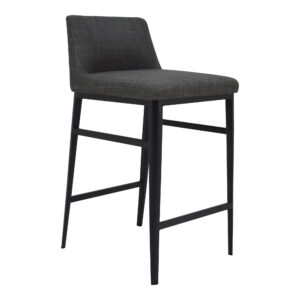 the Baron counter stool's low-backed design and sleek profile add visual appeal with a compact aesthetic