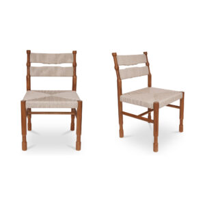 Pull up a chair—this one actually has a point of view. Raf nods to Arts and Crafts craftsmanship