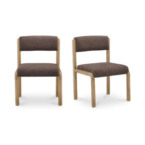 The April dining chair fuses playful proportions with material-driven design. Its minimal