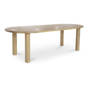 rounded edge and sleek column legs