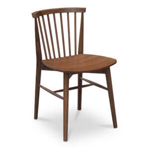 the Marly dining chair exudes warmth and character. This spindle-back chair's graceful silhouette offers visual intrigue and ergonomic support