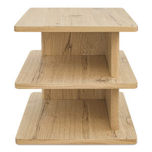 Architectural elegance meets functional versatility in the Casey side table. Its rounded edges and bullnose-edged vertical support create a soft