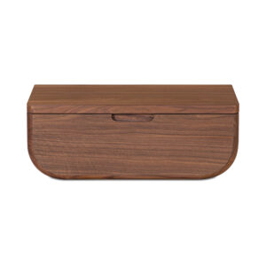 A nightstand that never touches the floor—and still keeps your bedside essentials within reach. The Hettie mounts to the wall with a French cleat