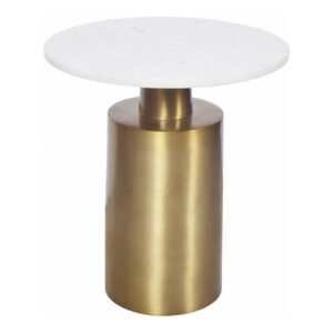 the France accent table features a marble-topped