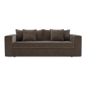 Movie nights to overnight guests—Kiran's got you covered. With wide track arms and a deep charcoal velvet finish