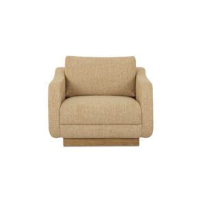 The Keane lounge chair's oversized silhouette invites serene repose