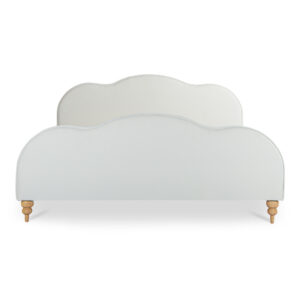 The Jacqueline bed embraces a Provençal-inspired design with a gently waved headboard and footboard