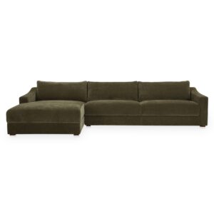Seating that doubles as a mood-setter. The Farrow Sectional pairs deep