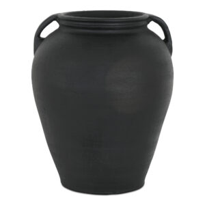 The Jovi Vase embodies elegance with its hand-thrown terracotta construction and unique design. Crafted in India using traditional techniques