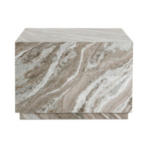 Let the marble do the talking. Lou keeps the shape clean and modern