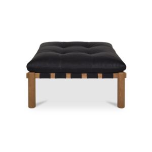 When the materials steal the show. The Costello Ottoman puts material first with a solid oak frame and top-grain leather seat that softens over time. Tuft detailing