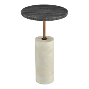 the Dusk accent table brings together contemporary modern design with minimalism and structure-play. This table is versatile and unique with a stunning white marble base