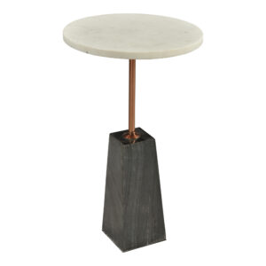 the Dawn accent table brings together contemporary modern design with minimalism and structure-play. This table is versatile and unique with a moody grey marble base