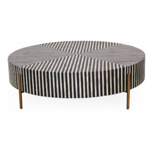 the Chameau coffee table is an exercise in contrast
