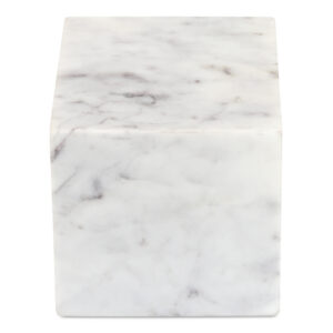 The Cora cube tabletop accent demands attention when placed atop a console table