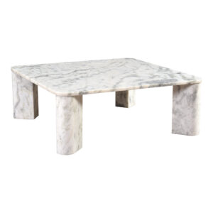 the Segment coffee table’s unique marble striations dance across the surface of its design