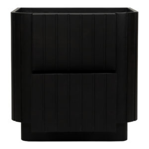 two soft close drawers open with side mount ball bearing glides.