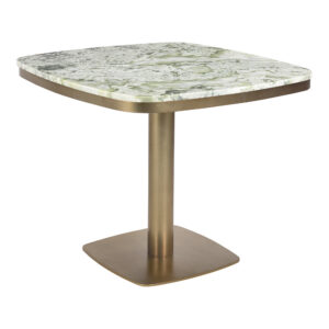 this table is designed to stand the test of time and develop a lovely patina. Its unique combination of natural stone and brass tones is both playfully inviting and sophisticatedly chic.