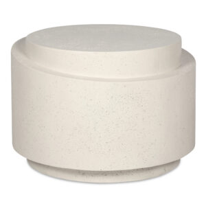 Modern design meets the raw beauty of nature in the Cosmo outdoor accent table. Its organic