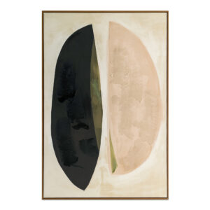 The Sage framed painting is an abstract canvas that captures the essence of wisdom exchanged. Muted warm tones