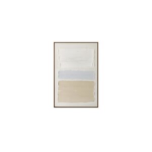 Minimal with movement. Aire captures the quiet rhythm of a space in transition. Simple linear brushstrokes stretch across the canvas in warm beiges and whites