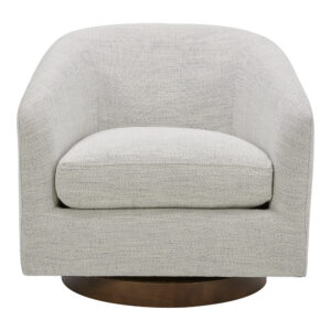 Light and cheerful. Calm and relaxed. The Oscy swivel chair is a cloud of comfort that brings airy energy and convenience into your living room with its 360° swivel