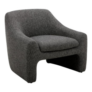 Kenzie’s padded form and fully upholstered legs make it an elegant statement piece. Perfect for lounging or extra seating
