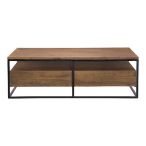 The Vancouver Coffee Table is a sleek contemporary style constructed with an iron frame and solid acacia wood mix. Its design allows us to add drawers for storage making it practical for every household living.
