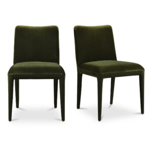 the fully upholstered Calla dining chair's sturdy ash wood frame is complemented by a robust rubber wood base