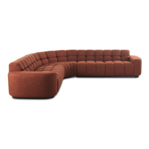 meticulously designed in five pieces. This piece nods to vintage and modernist aesthetics