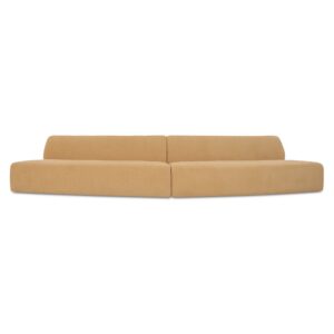 Ahead of the curve. Naomi brings curves into the conversation. This 2-piece convex modular is part of a sculptural seating system that plays well solo or paired with its counterparts. Configure it into a crescent