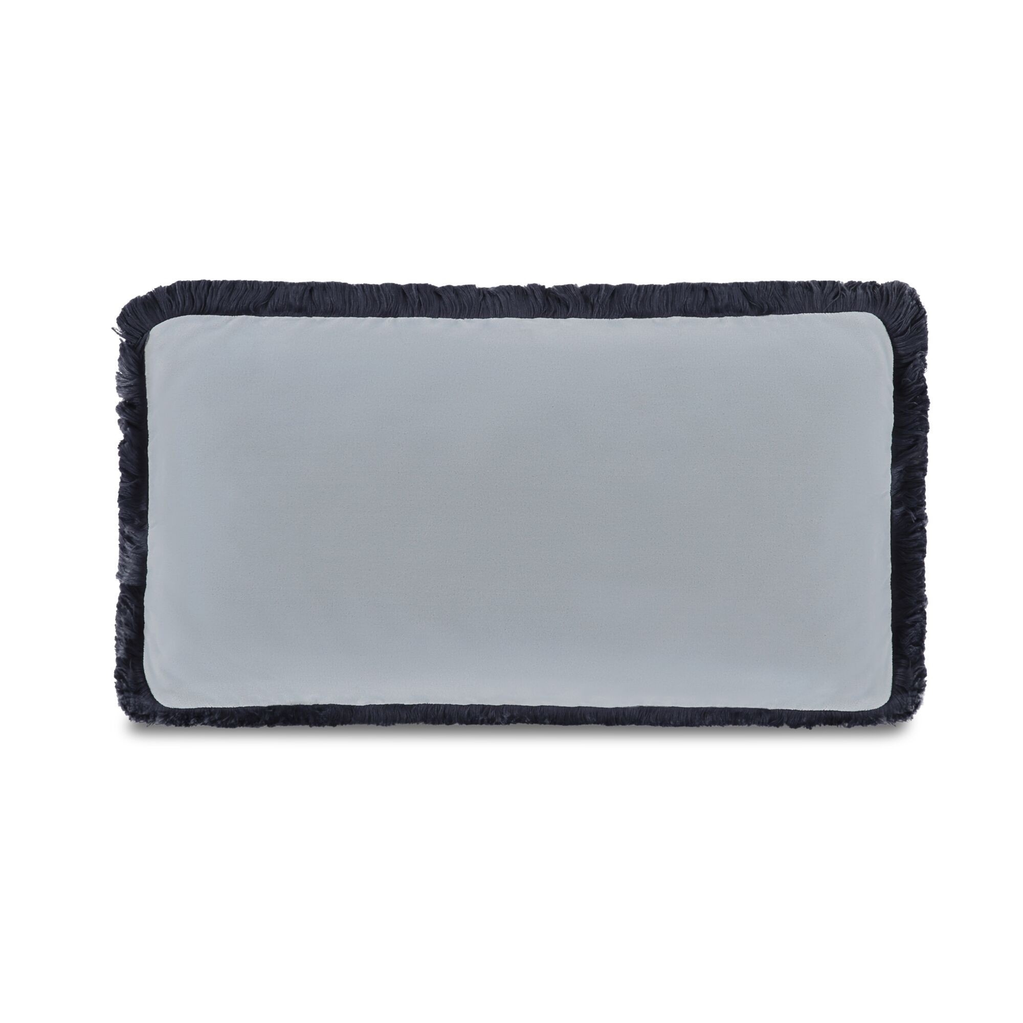 Yasmin Lumbar Cushion Light Blue Faux Mohair